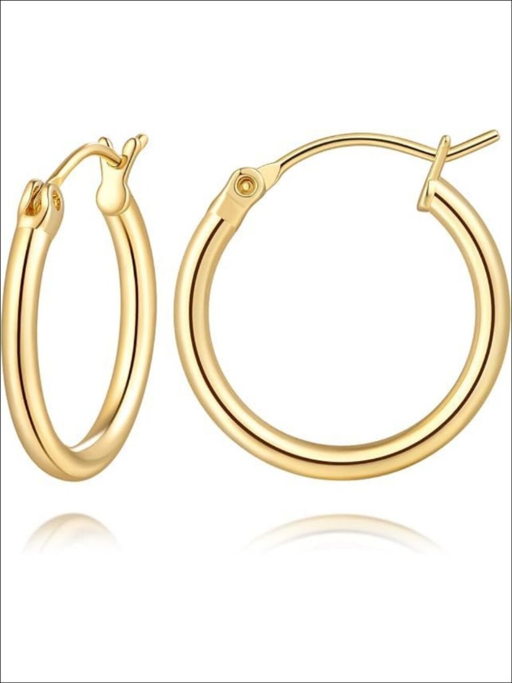 14K Gold Hoop Earrings for Women Simple Timeless Elegance